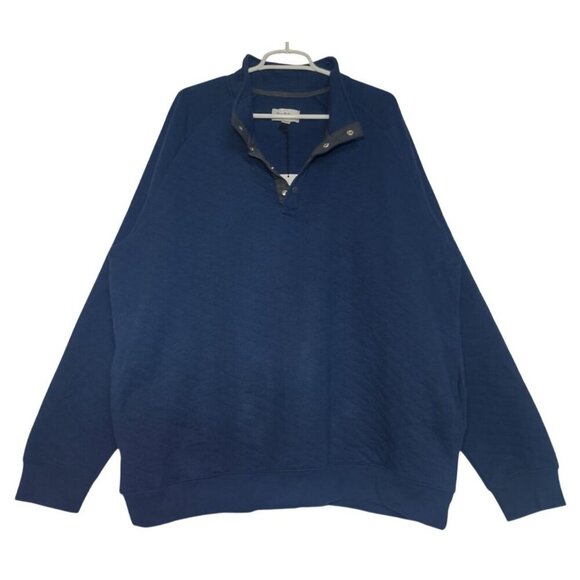 Goodfellow & Co XXL men's navy blue quilted sweater in cotton and polyester NWT - Picture 1 of 7